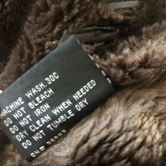 Via Spiga Faux Suede Leather Hooded Fleece Coat - Picture 7 of 8